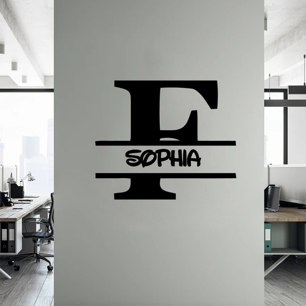 Home Decor Sticker - 1PC Romantic Letter F Custom Text