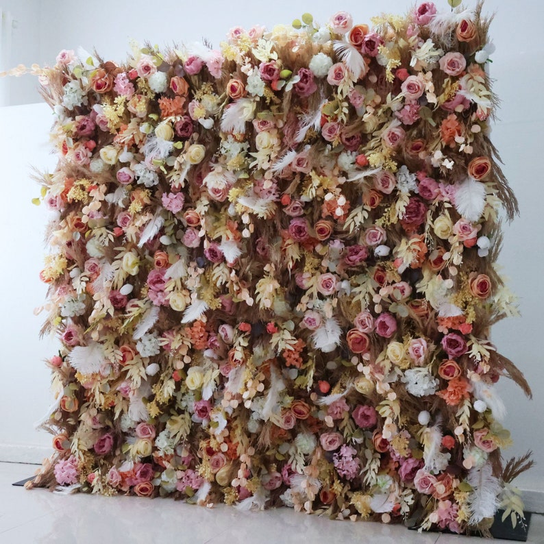 Home Decor Event - Autumn Rose Wedding Artificial Flower Wall