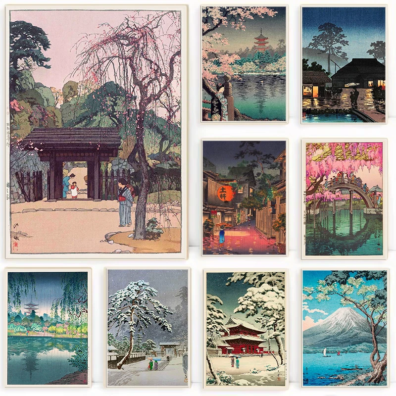 Home Decor Japanese - Retro Ukiyo-e Traditional Japan Poster Tokyo