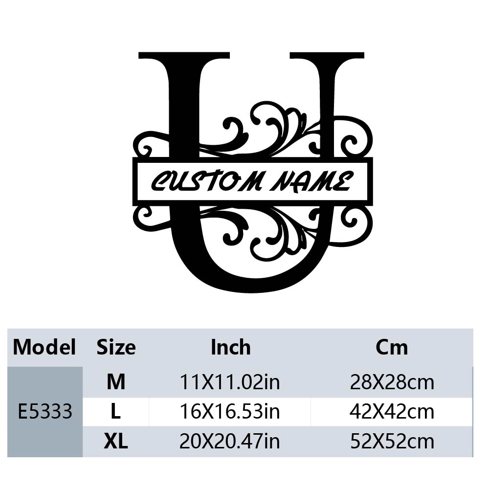 1PC Cool Letter U Customizable - огляд і ціна Home Decor Sticker