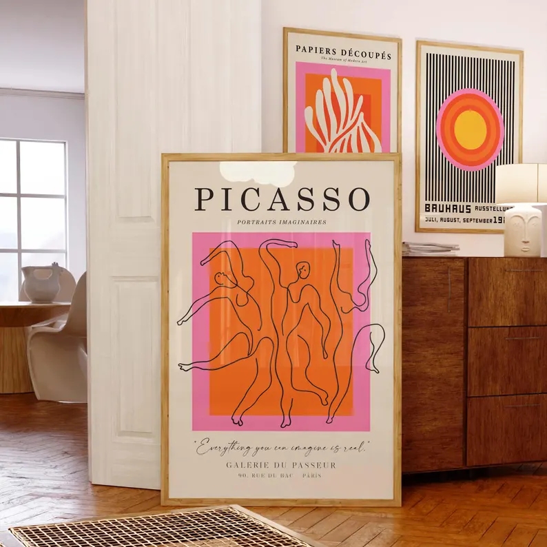 3pcsModern Orange  Bauhaus And - огляд і ціна Home Decor Foto