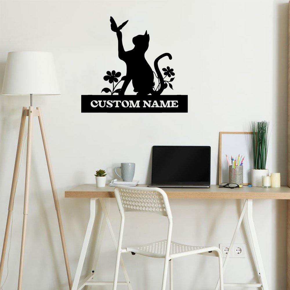 1PC Creative Cat Customized Te - огляд і ціна Home Decor Sticker