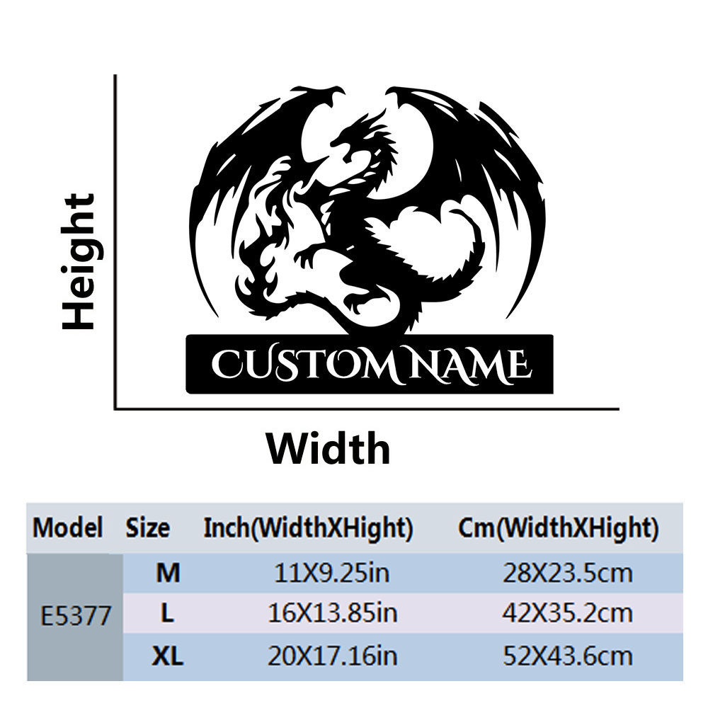 1PC Cute Dragon Custom Text Na - огляд і ціна Home Decor Sticker