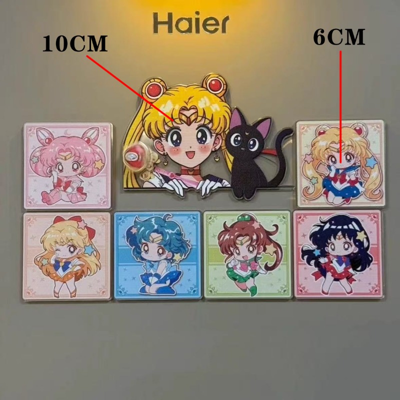 7Pcs/set Sailor Moon Anime Car - огляд і ціна Home Decor Sticker