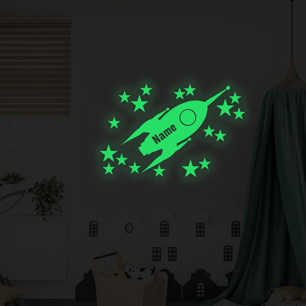 1pc Cartoon Rockets and stars  - огляд і ціна Home Decor Sticker