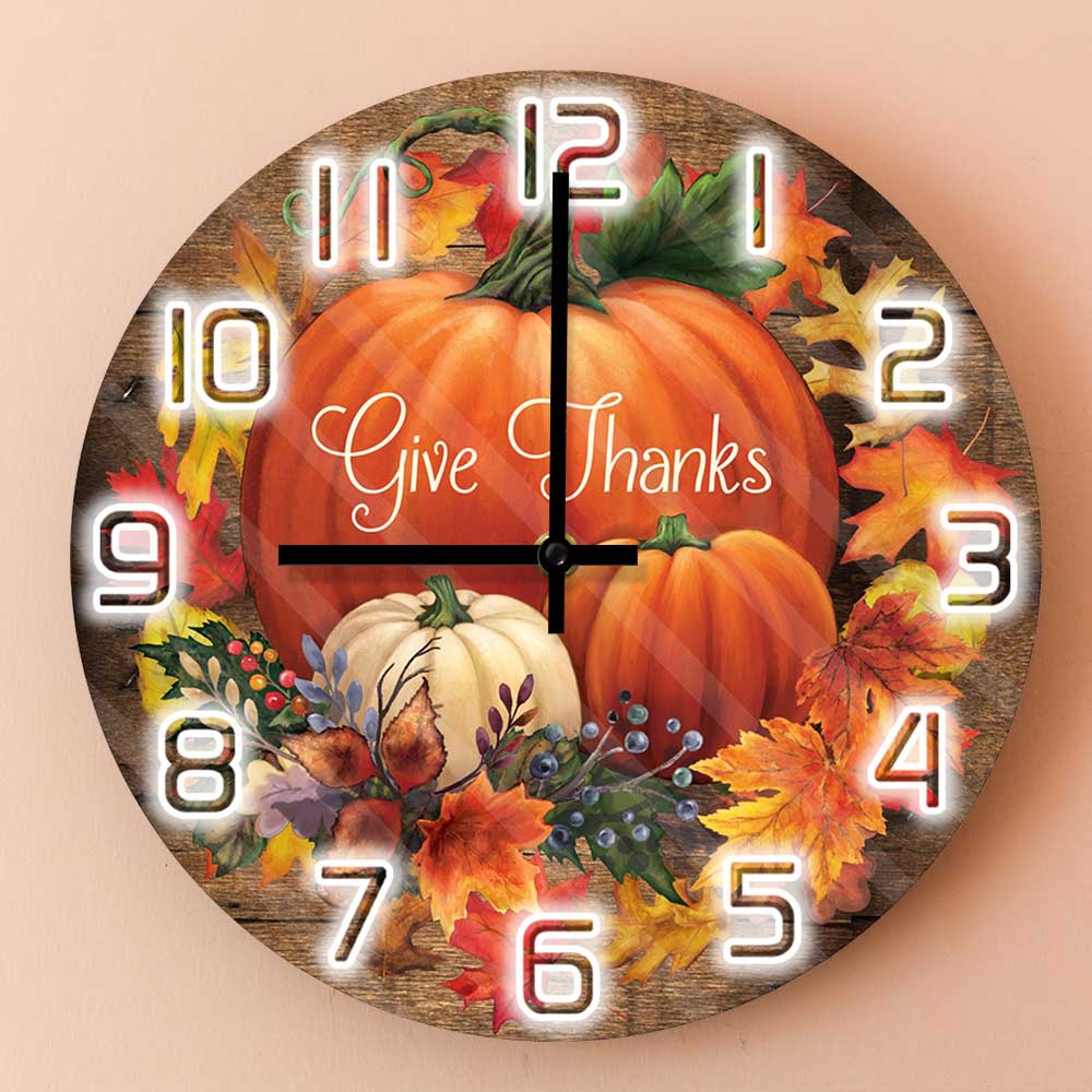 Give Thanks Blessed Wall Clock - огляд і ціна Home Decor Living Room Ideas