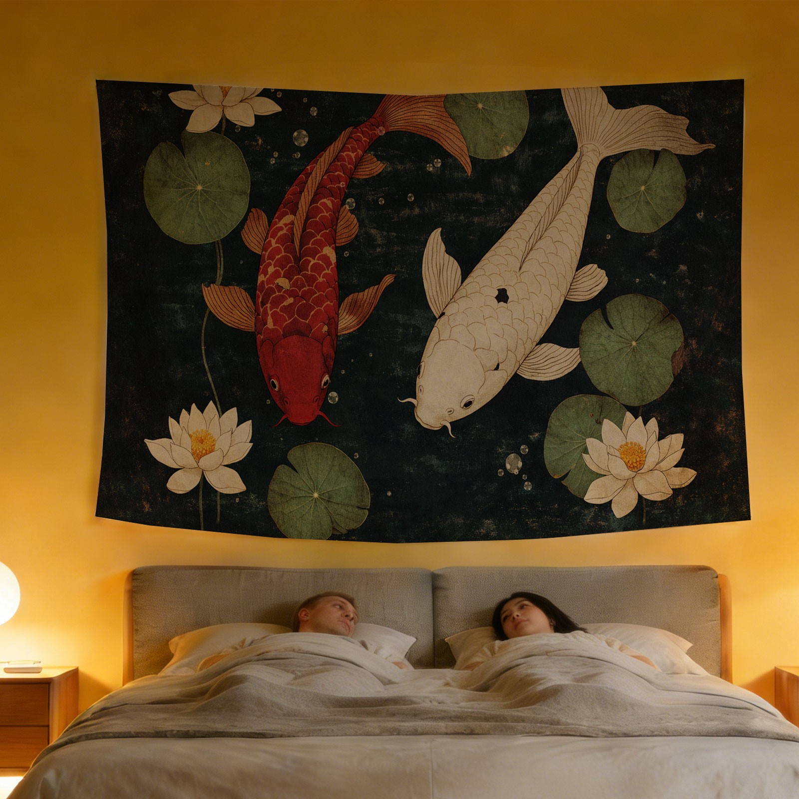Luxury Koi Fish and Lotus Flow - огляд і ціна Home Decor Japandi Style