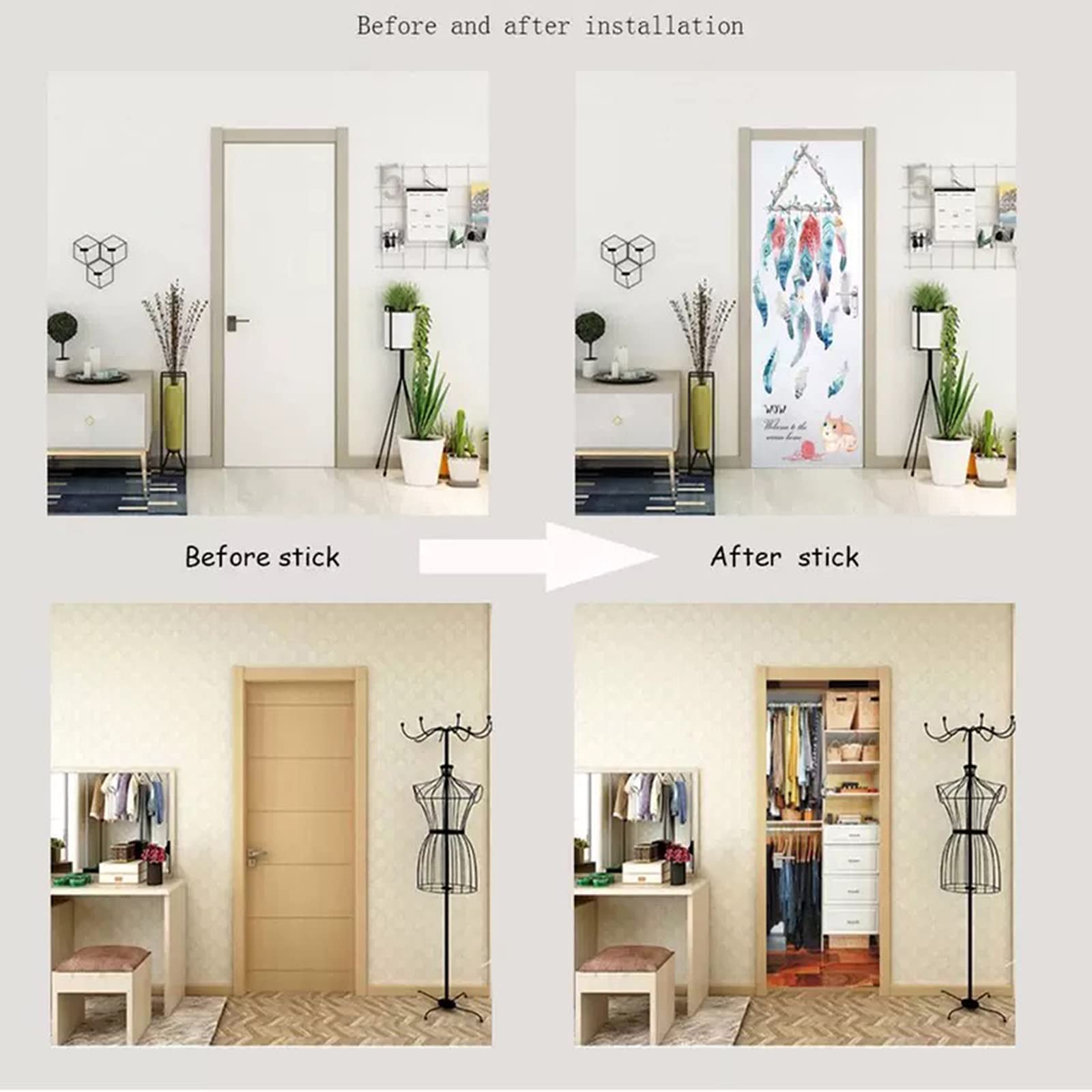 Custom Door Stickers Wallpaper - огляд і ціна Home Decor Free Images