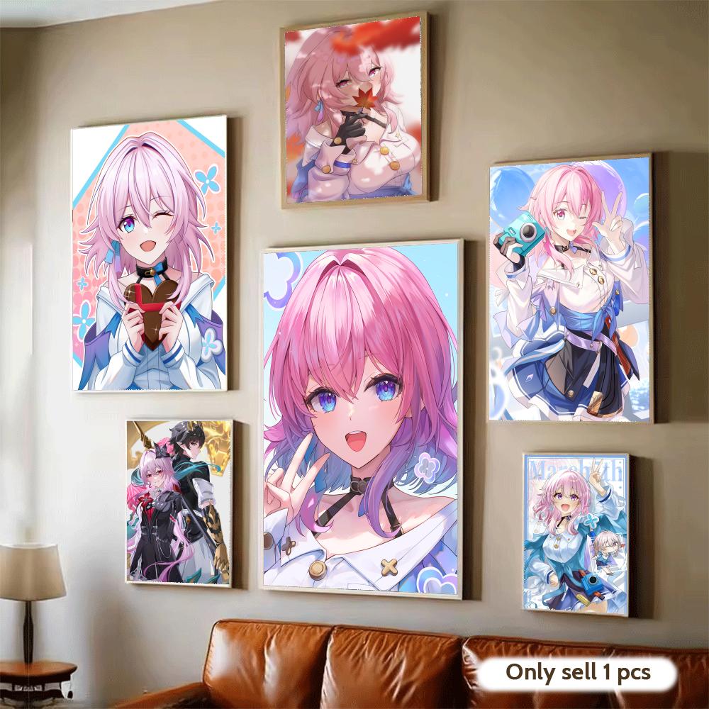 March 7th Honkai Poster Modern - огляд і ціна Home Decor Living Room Ideas