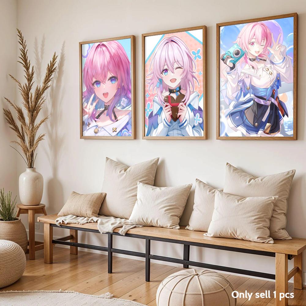 March 7th Honkai Poster Modern - огляд і ціна Home Decor Living Room Ideas