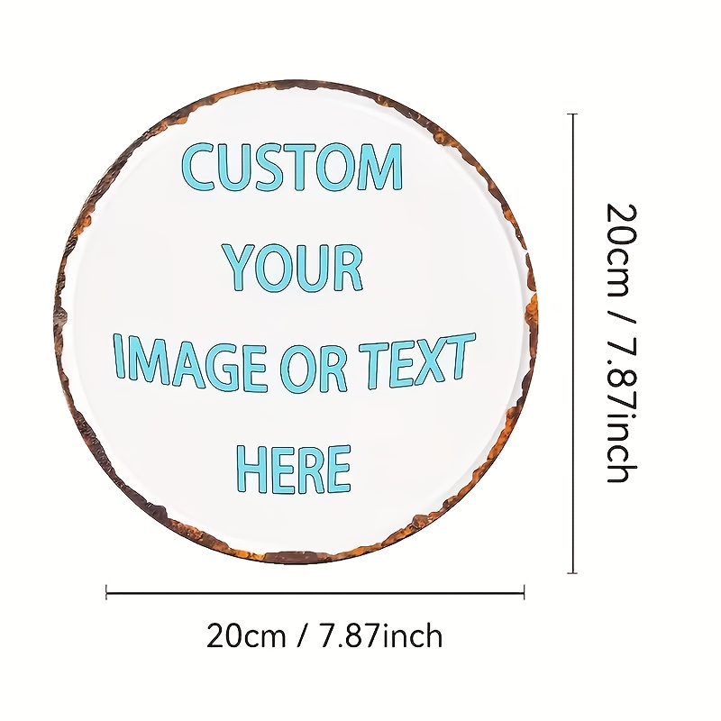 Custom Round Metal Tin Sign, P - огляд і ціна Home Decor Free Images